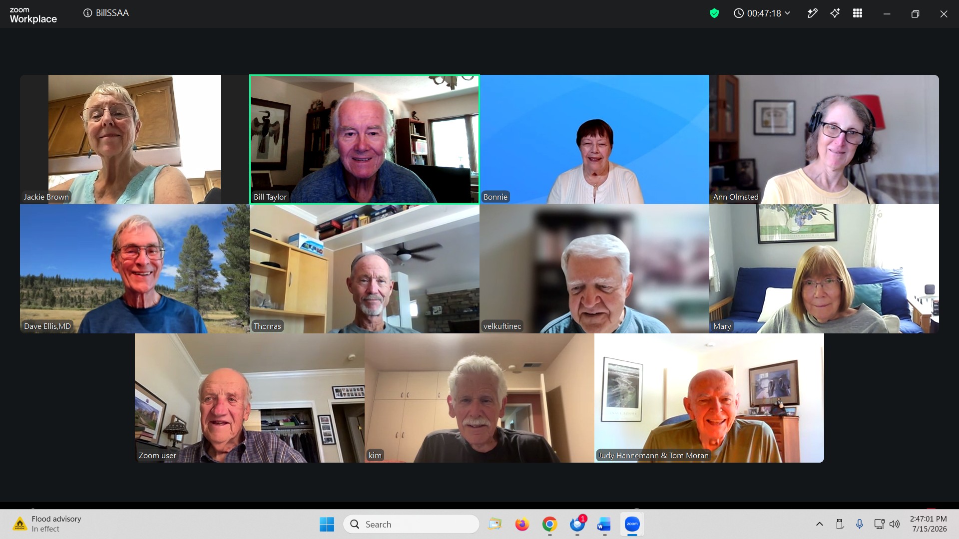 SSAA Zoom Board of Directors May Meeting